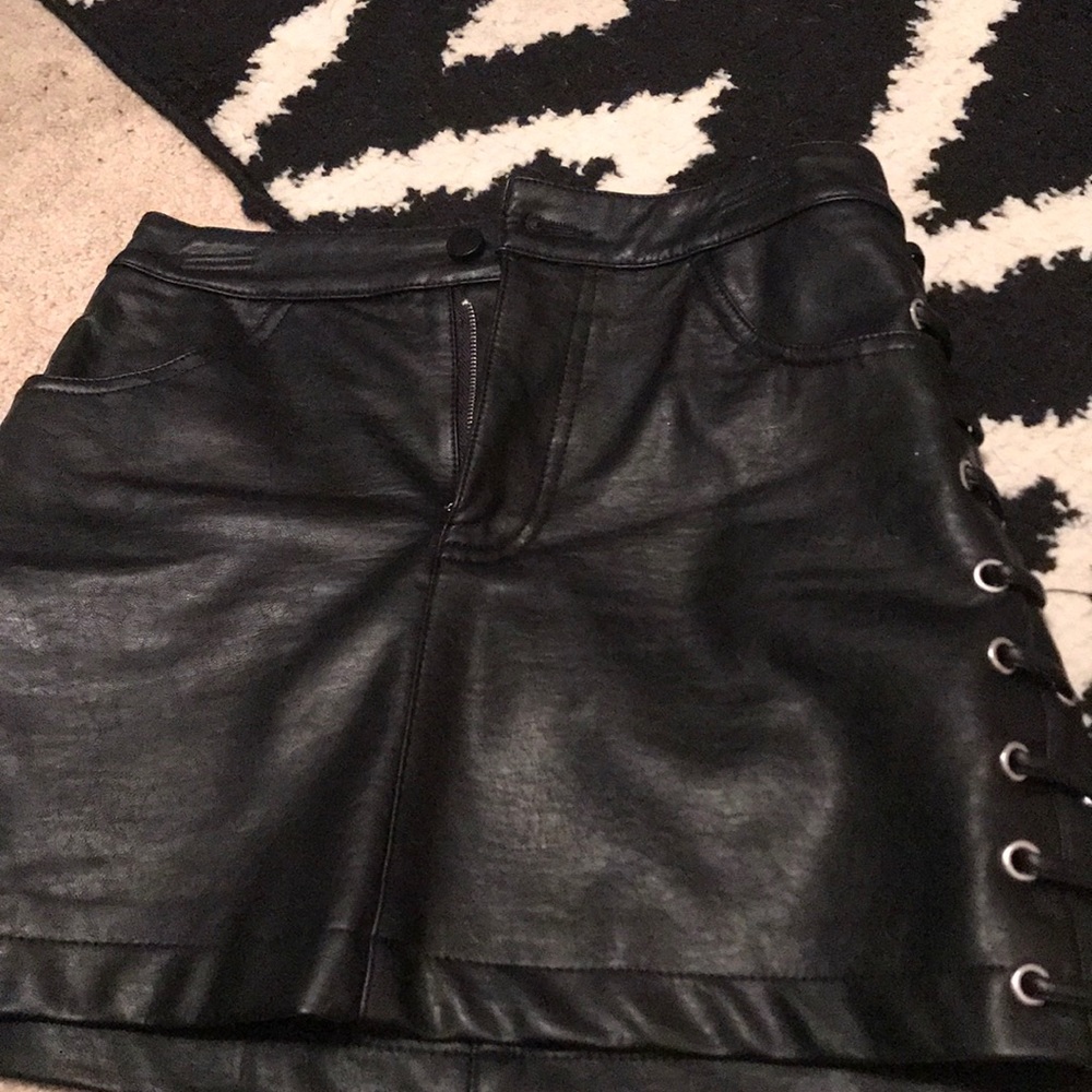 Black Leather Skirt